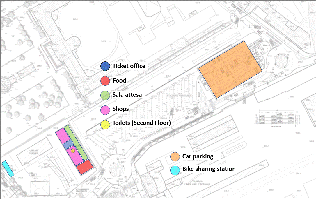 Mappa stazione - servizi - EN